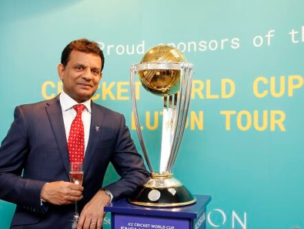 Living Magazines Santhosh Gowda with Cricket World Cup