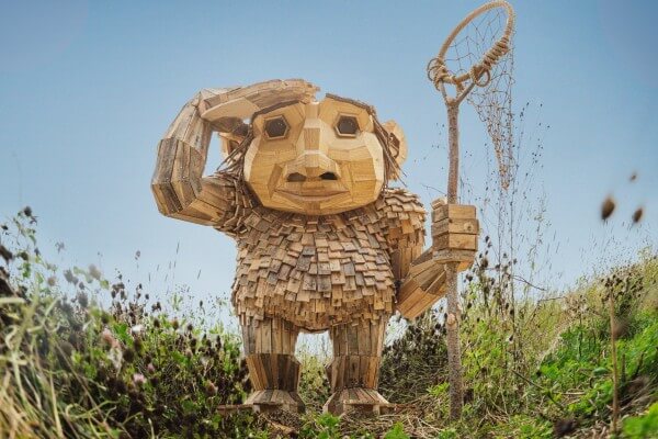 Taks the troll, coming to Whipsnade Zoo this summer (c) Photos and artwork by Thomas Dambo