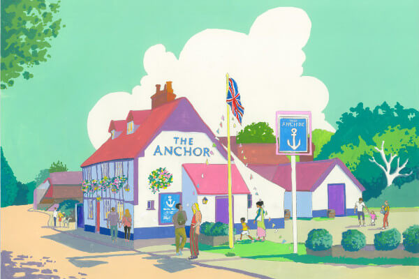 The Anchor Bourne end by local artist Mary Casserley