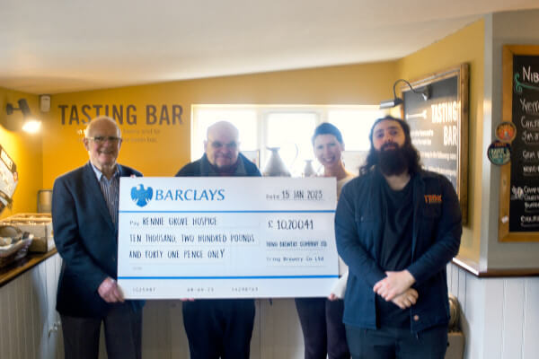 Living Magazines Tring Brewery Rennie Grove Cheque