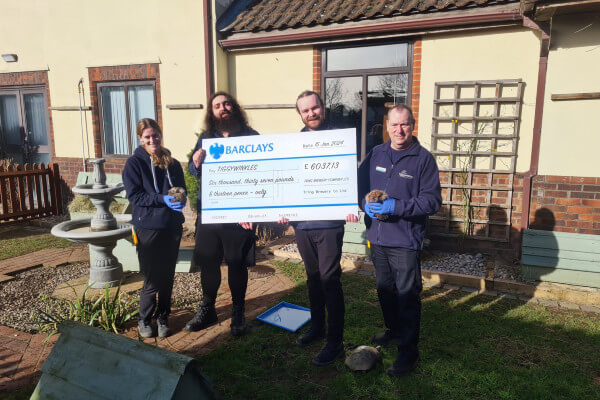 Tring Brewery Tiggywinkles Cheque Presentation