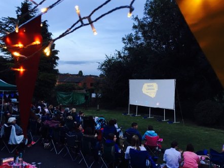 Living Magazines Tring Cinema Summer outdoor screening at the Nora Grace Hall