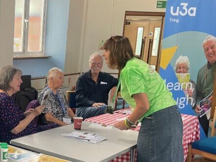 Tring u3a’s stand at Community Action Dacorum’s Outreach event
