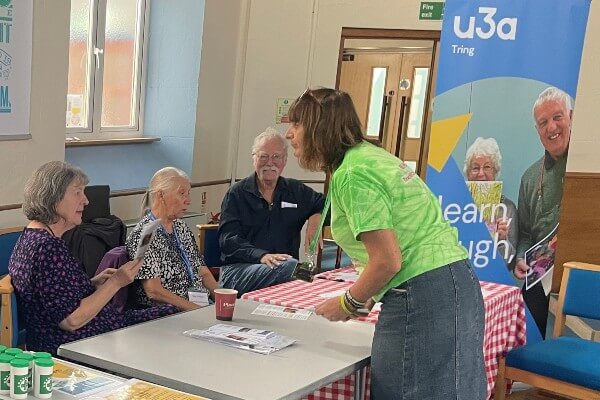 Tring u3a’s stand at Community Action Dacorum’s Outreach event