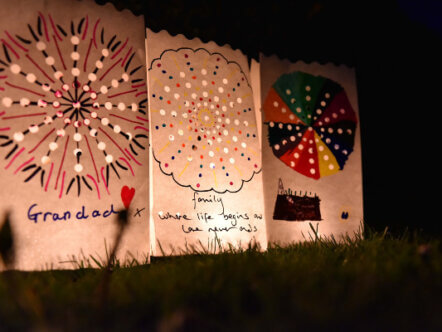 Living Magazines Walk of Light for local hospice care Lights of Love