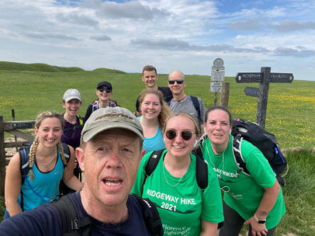 Living Magazines Walkers on Ridgeway Hike