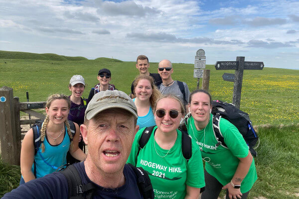 Living Magazines Walkers on Ridgeway Hike