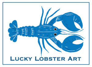 Living Magazines blue lucky lobster logo