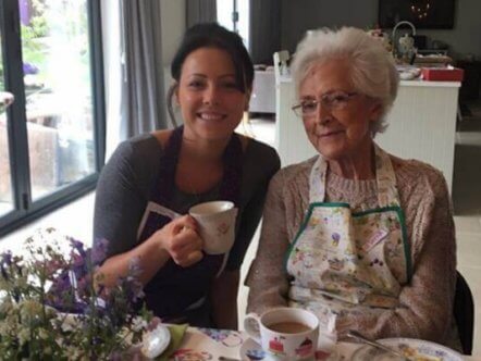 Living Magazines carer and lady in kitchen