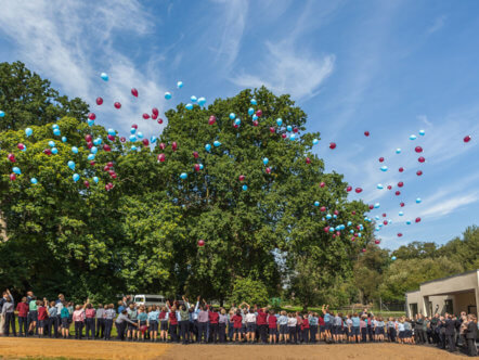 Berkhamsted and Tring Living Magazines Locklers Park pupils release balloons