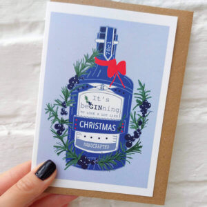 Living Magazines Lucky Lobster Gin Christmas Card