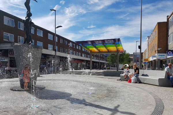 Living Magazines Hemel town centre following its regeneration in 2017