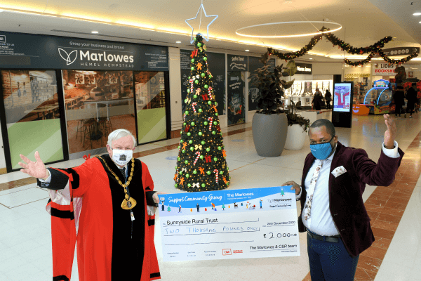 Living Magazines marlowes-cheque-presentation to Mayor's charity of the year
