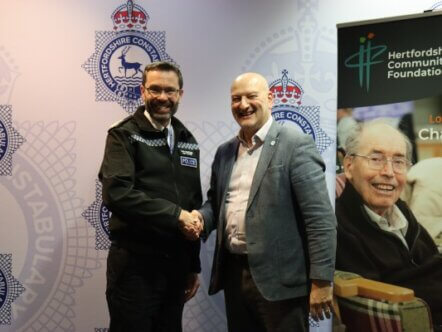 Chief Constable Andy Prophet and Paul Robin