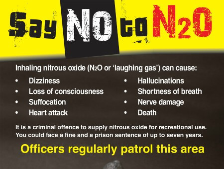 Living Magazines Police Nitrous Oxide poster